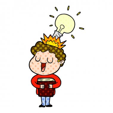 çizgi film adam kitap ve fikir