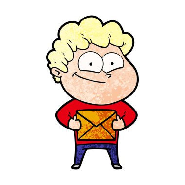 vektör çizim karikatür mutlu adam