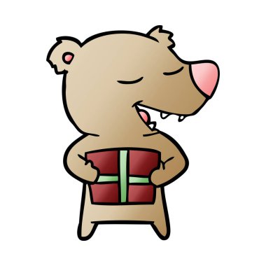 çizgi film chraracter hediye ile ayı