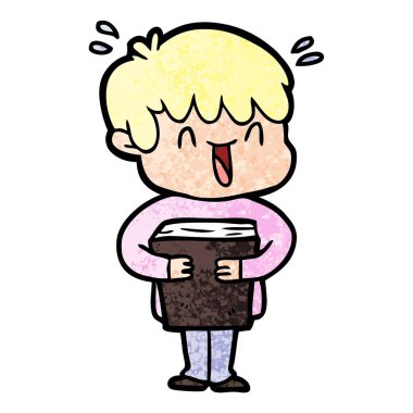 vektör çizim karikatür gülen çocuk