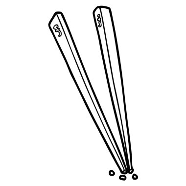 vektör çizim karikatür chopsticks