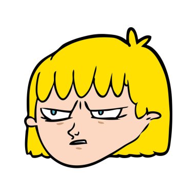 vektör çizim karikatür kızgın kadın