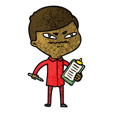 vektör çizim karikatür kızgın adam