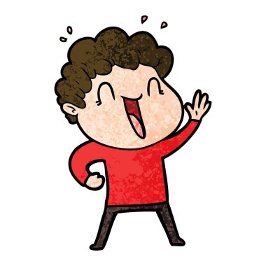vektör çizim karikatür mutlu adam