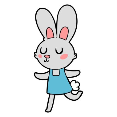 Çizgi film tavşanının vektör çizimi