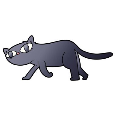 Çizgi film kedisinin vektör çizimi