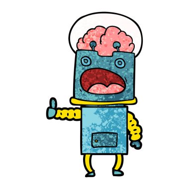 Çizgi film robotunun vektör çizimi