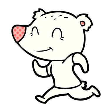 Kutup Ayısı Çizgi Filminin Vektör İllüstrasyonu