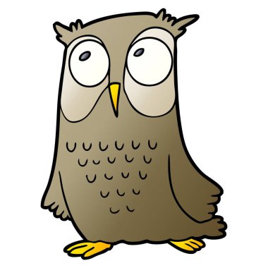 vektör çizim karikatür baykuş