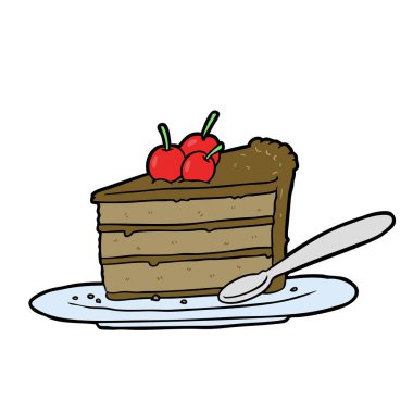 çizgi film pahalı dilim çikolatalı kek