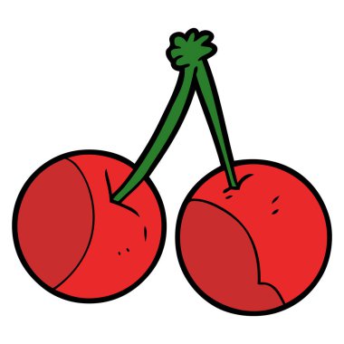 vektör çizim karikatür kiraz