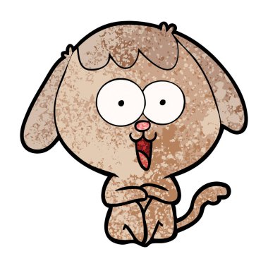 Çizgi film köpeğinin vektör çizimi