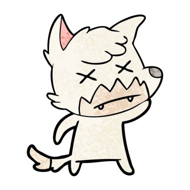 vektör çizim karikatür ölü Fox