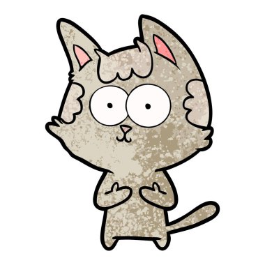 Çizgi film kedisinin vektör çizimi