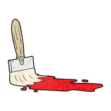 Çizgi film fırçasının vektör çizimi