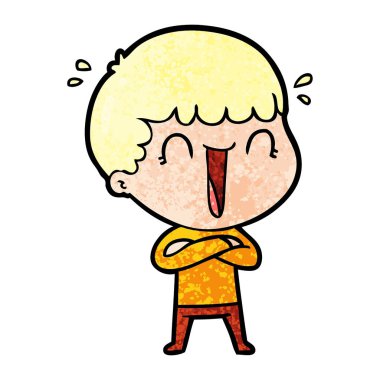 vektör çizim karikatür adam gülen