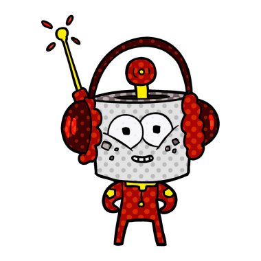 Çizgi film robotunun vektör çizimi