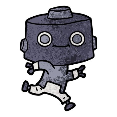Çizgi film robotunun vektör çizimi