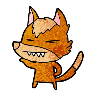 Tilki çizgi film karakteri vektör çizim