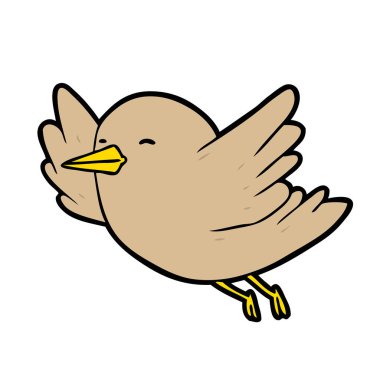 Çizgi film kuşunun vektör çizimi