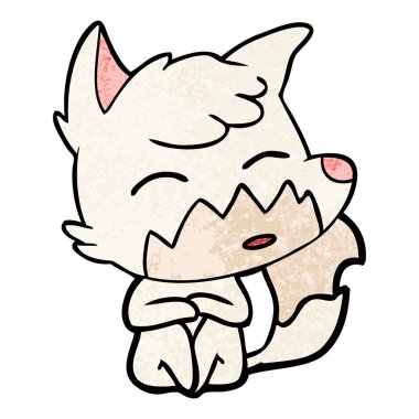 Çizgi film tilkisinin vektör çizimi