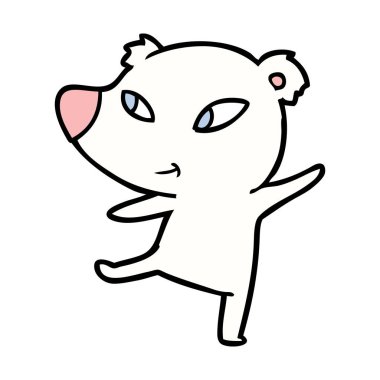 Kutup Ayısı Çizgi Filminin Vektör İllüstrasyonu