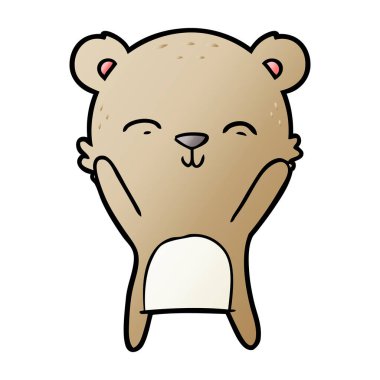 ayı çizgi film karakteri vektör çizim 