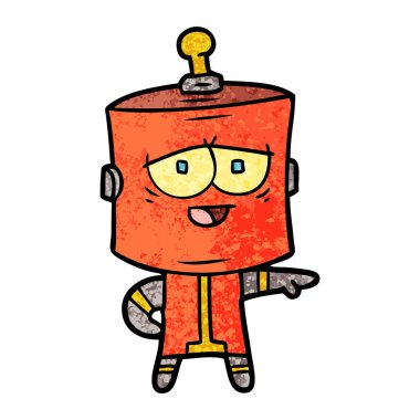 Çizgi film robotunun vektör çizimi