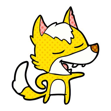 Tilki çizgi film karakteri vektör çizim