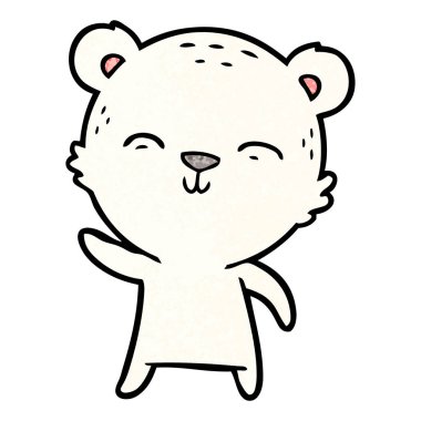 Kutup Ayısı Çizgi Filminin Vektör İllüstrasyonu