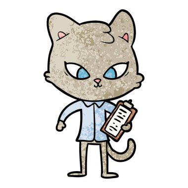 Çizgi film kedisinin vektör çizimi