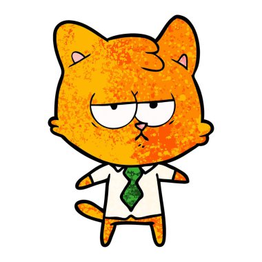 Çizgi film kedisinin vektör çizimi