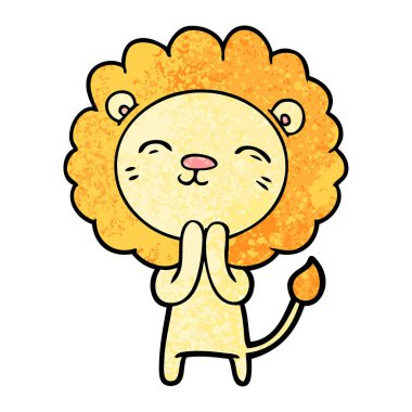 Çizgi film aslanının vektör çizimi