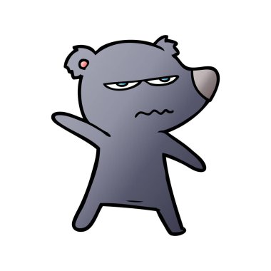 ayı çizgi film chraracter vektör çizim