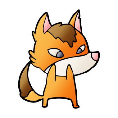 Tilki çizgi film karakteri vektör çizim