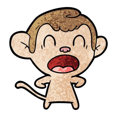 Çizgi film maymununun vektör çizimi