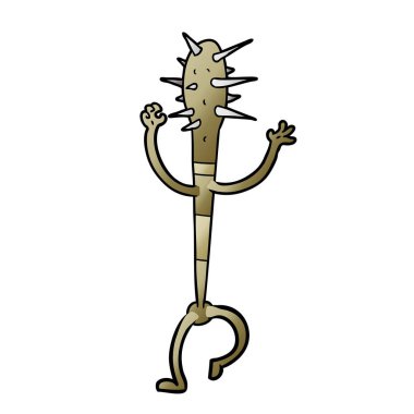 çizgi film yarasa etrafında dans çivi ile