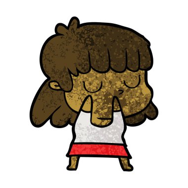 vektör çizim karikatür kayıtsız kadın