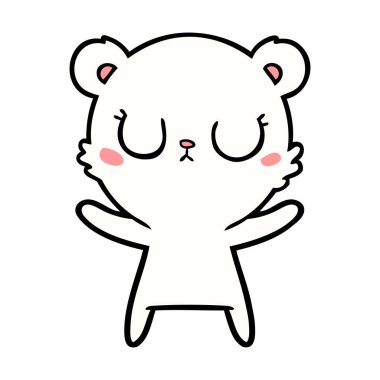 Kutup Ayısı Çizgi Filminin Vektör İllüstrasyonu