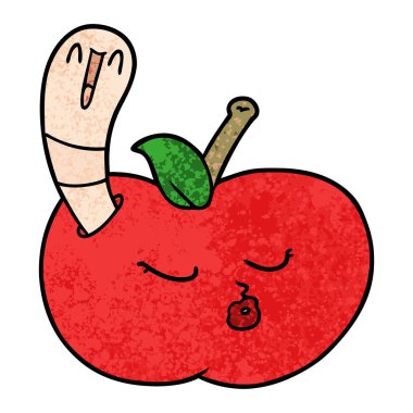 Elmalı çizgi film solucanı.