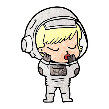 çizgi film güzel astronot kız