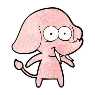 Çizgi film filinin vektör illüstrasyonu