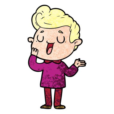 vektör çizim tasarım komik karikatür çocuğun beyaz arka plan üzerinde izole