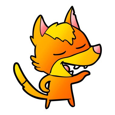 Tilki çizgi film karakteri vektör çizim