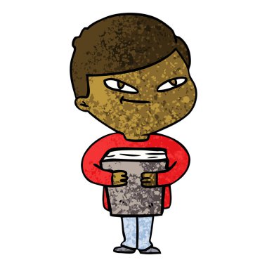 Çizgi film çocuğunun vektör çizimi