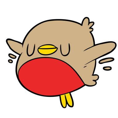 sevimli çizgi Noel robin