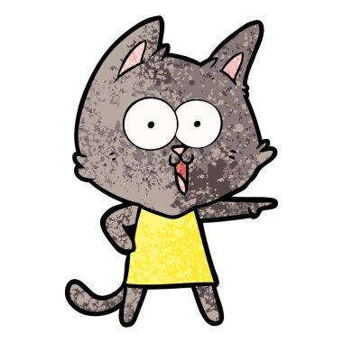 komik karikatür kedi vektör çizim