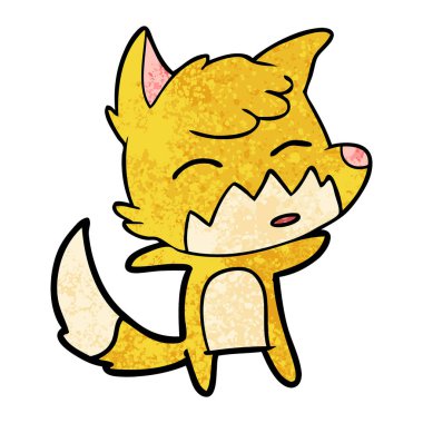 Çizgi film tilkisinin vektör çizimi