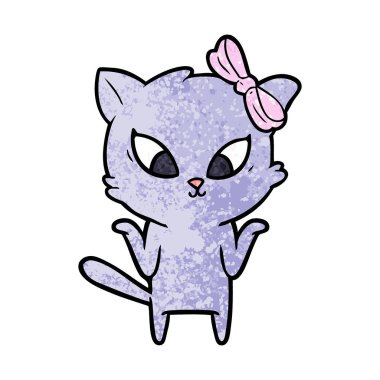 Çizgi film kedisinin vektör çizimi