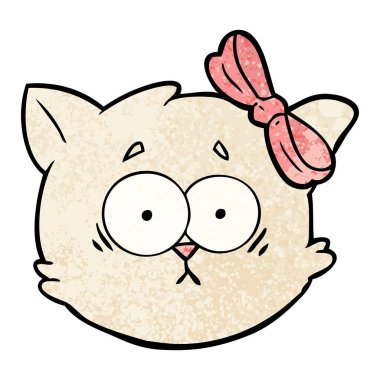 endişeli karikatür kedi yüz